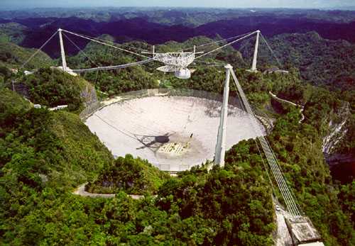 Radiotélescope d'Arecibo, Puerto Rico.