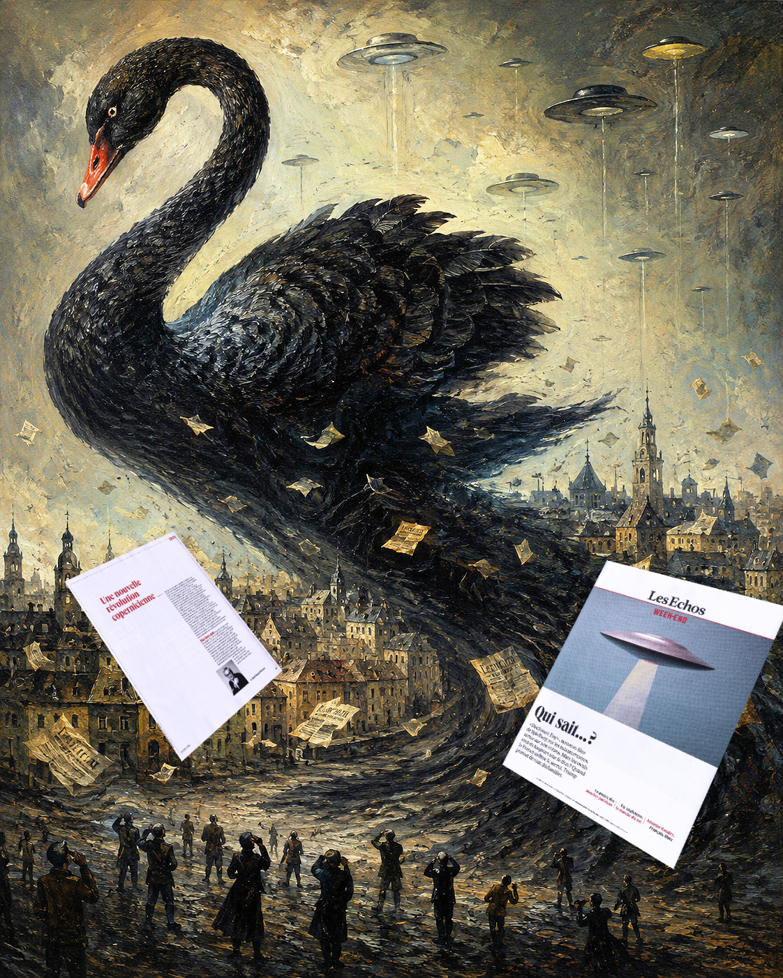 Les Echos, le cygne noir et les ovnis